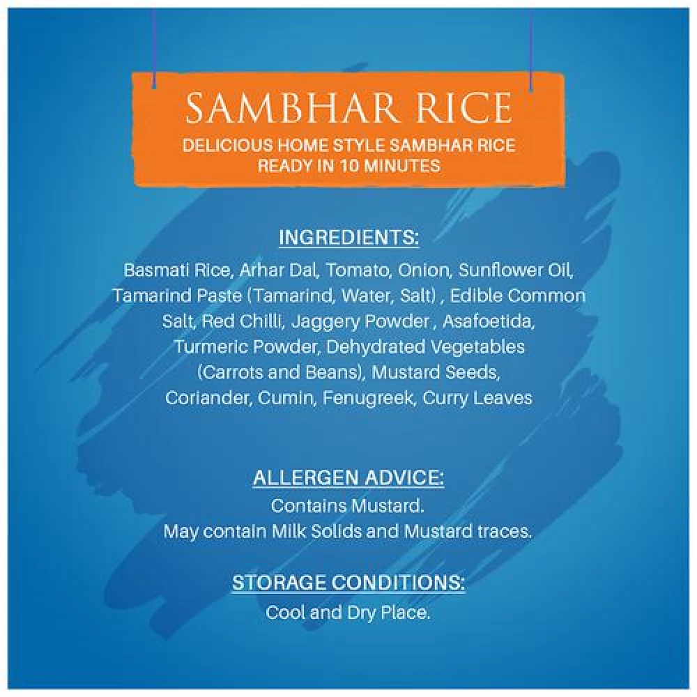 Daawat Cuppa Rice Sambhar Rice - Ready In 10 Minutes, 86 g-4.webp